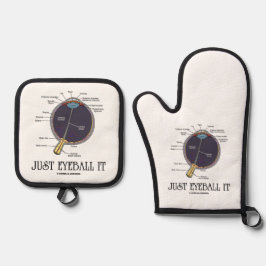 Eyeball It Human Eye Anatomy Geek Rat Ofenhandschuh & Topflappen-Set