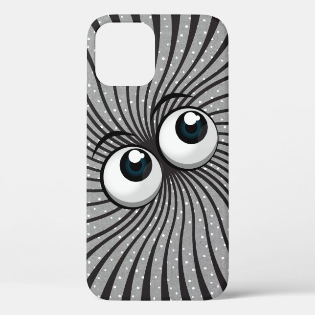 Eyeball Mania auf Polka-Punkten Case-Mate iPhone Hülle (Rückseite)
