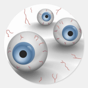 Eyeball-Sticker Runder Aufkleber