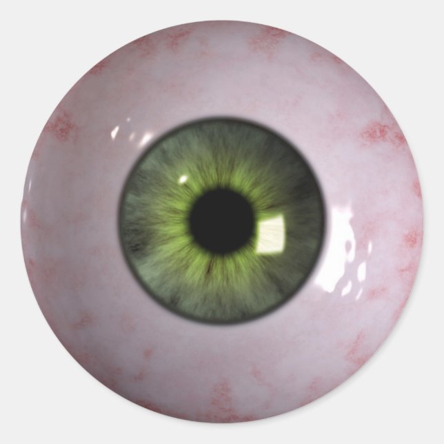 Eyeball-Sticker Runder Aufkleber (Vorderseite)