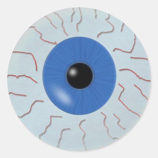 Eyeball-Sticker Runder Aufkleber (Vorderseite)