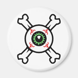 Eyeball und Crossbones für helle Hintergründe Magnet