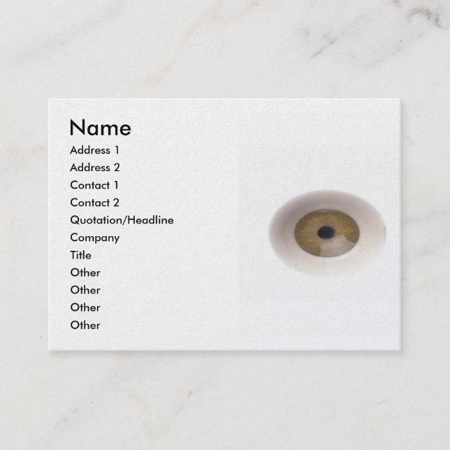 Eyeballs Business Card Visitenkarte (Vorderseite)