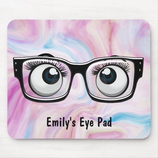 Eyeballs mit Eyeglasses Mouse Pad Mousepad (Vorne)