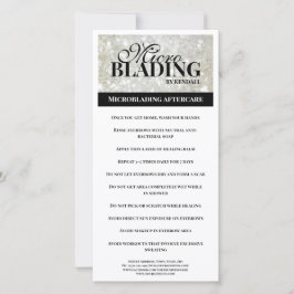 Eyebrow Aftercare Simple Black Platina Instruktion Dankeskarte