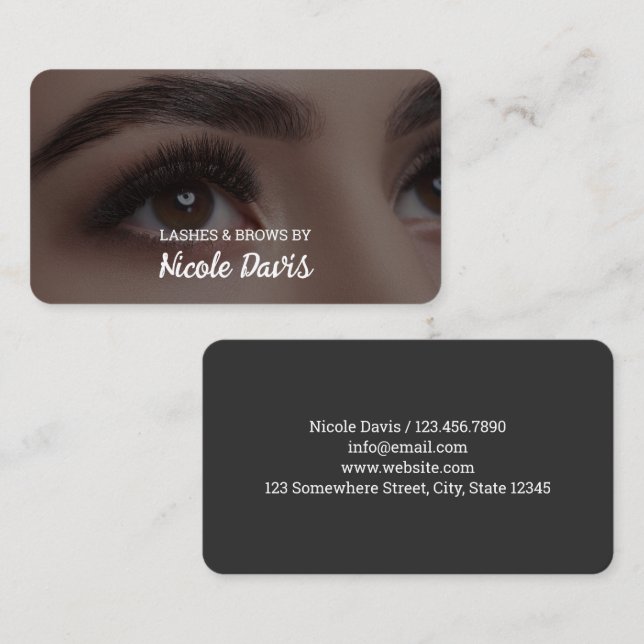 Eyebrow Brows Microblading Visitenkarte (Vorne/Hinten)