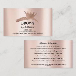 Eyebrow-Micorblade-Logo für die Aftercare-Rose Visitenkarte