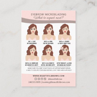 Eyebrow Microblading Aftercare & Appointment-Busin Visitenkarte