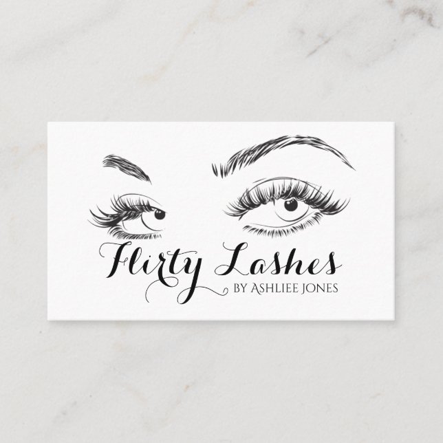 Eyebrows & Eyelash Extensions Salon Visitenkarte (Vorderseite)