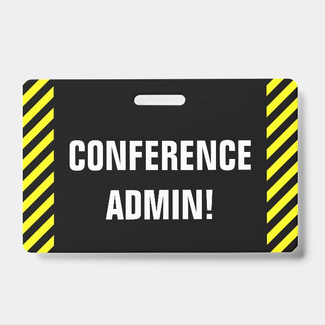 Eyecatching "CONFERENCE ADMIN"! Abzeichen Ausweis (Vorderseite)