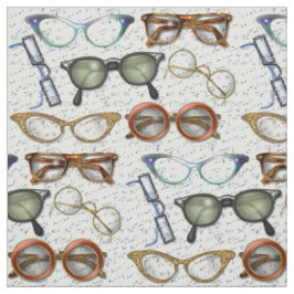 Eyeglass Fashion Pattern Stoff