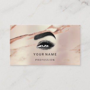 Eyelash Brow Makeup Rose Gold QR Kupfer Visitenkarte