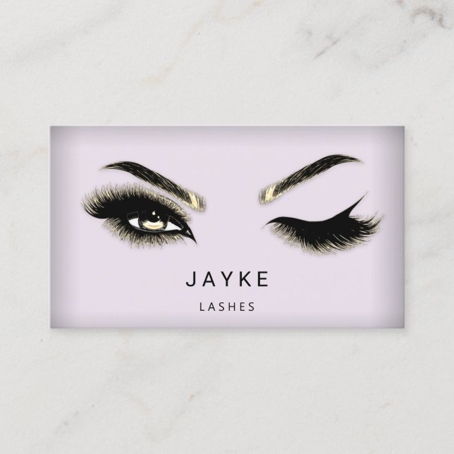 Eyelash Brow Microblade QR Logo Smoky Gray Powder Visitenkarte (Vorderseite)
