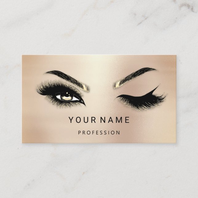 Eyelash Brows Microblade. QR-CODE-Logo-Blende Visitenkarte (Vorderseite)