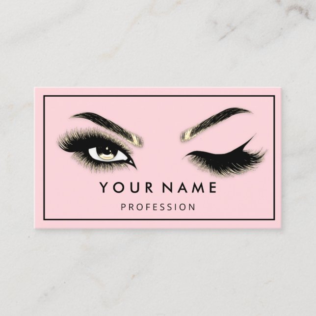 Eyelash Brows Microblade QR CODE-Logo-Rose Visitenkarte (Vorderseite)