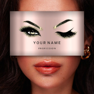 Eyelash Brows Microblade QRCODE Logo Rose Pulver Visitenkarte