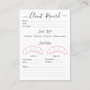 Eyelash-Client-Record Visitenkarte
