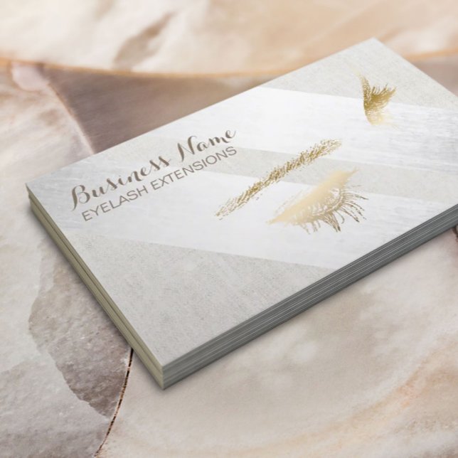 Eyelash-Erweiterungen Makeup Moderne Silver Geomet Visitenkarte (Von Creator hochgeladen)