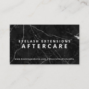 Eyelash-Erweiterungskarte für Aftercare Business  Visitenkarte