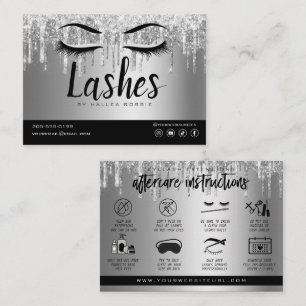 Eyelash Extension Aftercare Instructions Lash Logo Visitenkarte