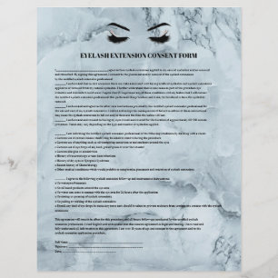 EYELASH EXTENSION CONSENT FORM FLYER