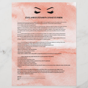 EYELASH EXTENSION CONSENT FORMULAR FLYER
