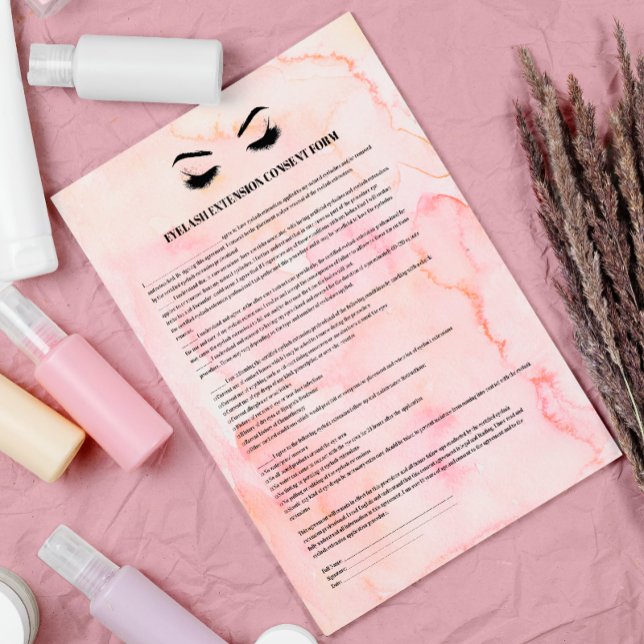 EYELASH EXTENSION CONSENT FORMULAR FLYER (Von Creator hochgeladen)