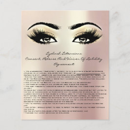 Eyelash Extension Liability Waiver Eyes Rose Flyer