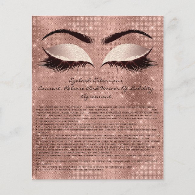 Eyelash Extension Liability Waiver Eyes Rosen Spar Flyer (Vorne)