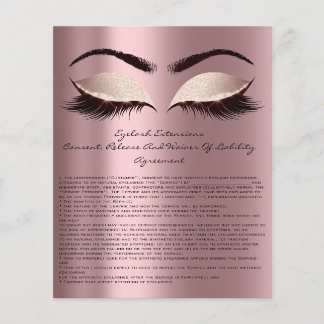 Eyelash Extension Liability Waiver Eyes Rosen Spar Flyer (Vorne)
