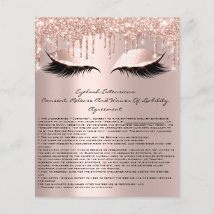 Eyelash Extension Liability Waiver Funkelnd Pink Flyer