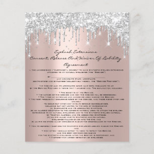 Eyelash Extension Liability Waiver Rose Gray Confe Flyer