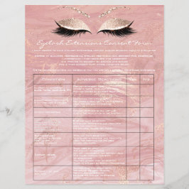 Eyelash Extension Liability Waiver Rose Marble2 Flyer