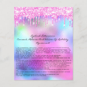 Eyelash Extension Liability Waiver Rose Tropfen Flyer