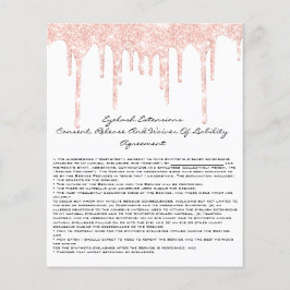 Eyelash Extension Liability Waiver Rose White Flyer