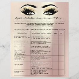 Eyelash Extension Liability Waiver Rosen Eyes Flyer
