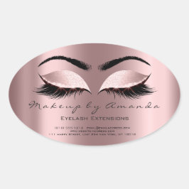 Eyelash Extension Makeup Artist Beauty Princess Ovaler Aufkleber