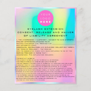 EYELASH EXTENSION-RELEASE WEGE Holograph-Logo Flyer