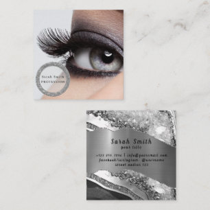 Eyelash Extension Salon Beauty Woman Lash Quadratische Visitenkarte