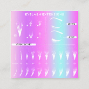 Eyelash Extension Studio Shop Pink Modern Neu Quadratische Visitenkarte