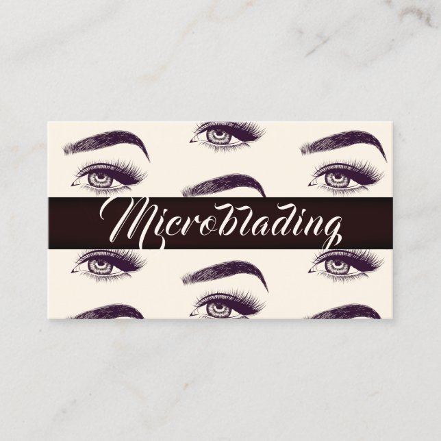 Eyelash Extensions Beauty Salon Business Card Visitenkarte (Vorderseite)