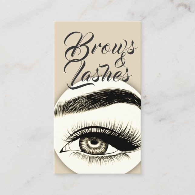 Eyelash Extensions Beauty Salon Business Card Visitenkarte (Vorderseite)