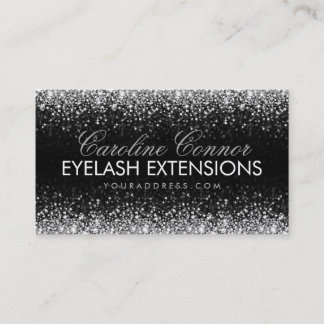 Eyelash Extensions Glitzer Star Rain Business Card Visitenkarte