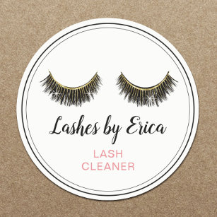 Eyelash Extensions Lash Cleaner Runder Aufkleber
