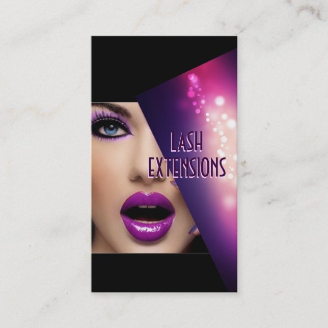 Eyelash Extensions, Lash Cosmetologist, Visitenkarte (Vorderseite)