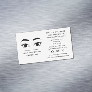 Eyelash Extensions Lashes Magnetische Visitenkarte