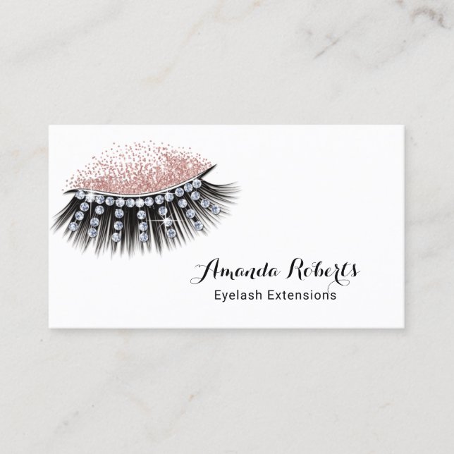Eyelash Extensions Luxe Lashes Makeup Artist Visitenkarte (Vorderseite)
