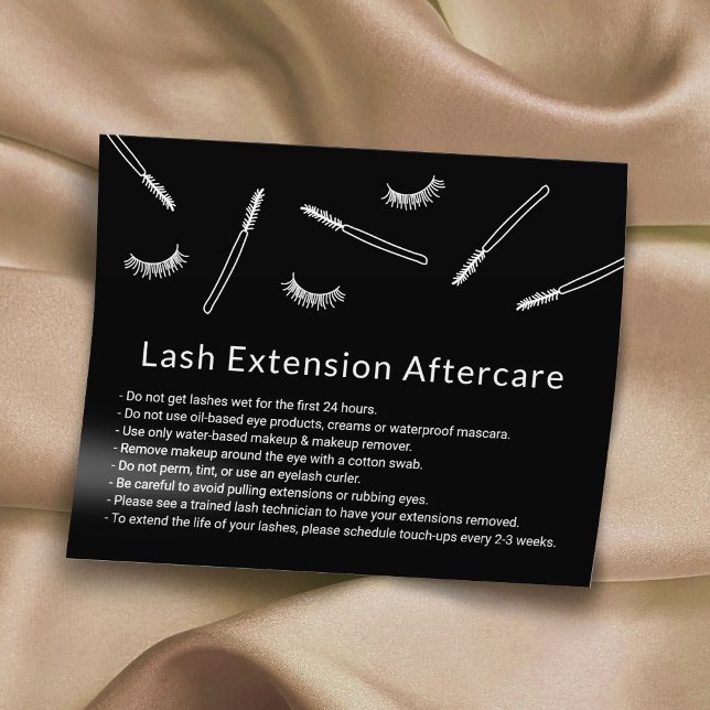 Eyelash Extensions Makeup Artist Niedlich Aftercar Flyer (Von Creator hochgeladen)