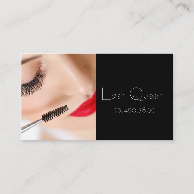 Eyelash Extensions Studio Business Card Visitenkarte (Vorderseite)