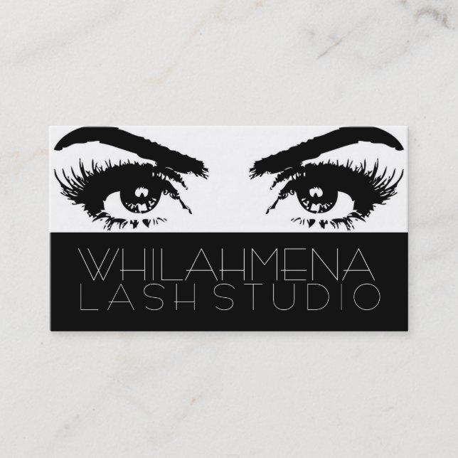 Eyelash Extensions Studio Business Card Visitenkarte (Vorderseite)